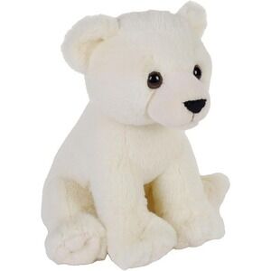 Plush Polar Bear Cub Stuffed Animal Soft Cream White Floppy Ears- New